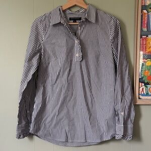 Women’s Navy and White Striped Shirt blouse